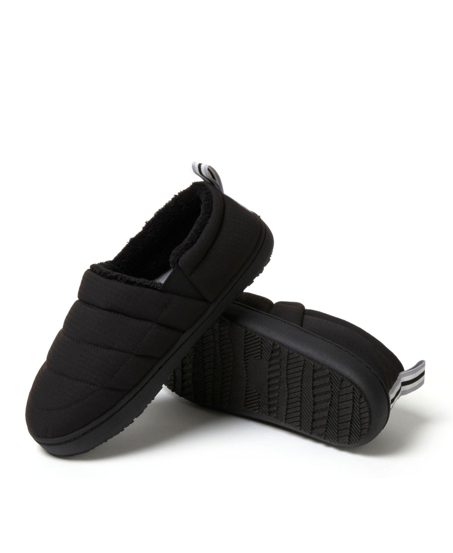 Женские тапочки Dearfoams Fern Ripstop Closed Back House Slipper, цвет: Чёрный — фото 8