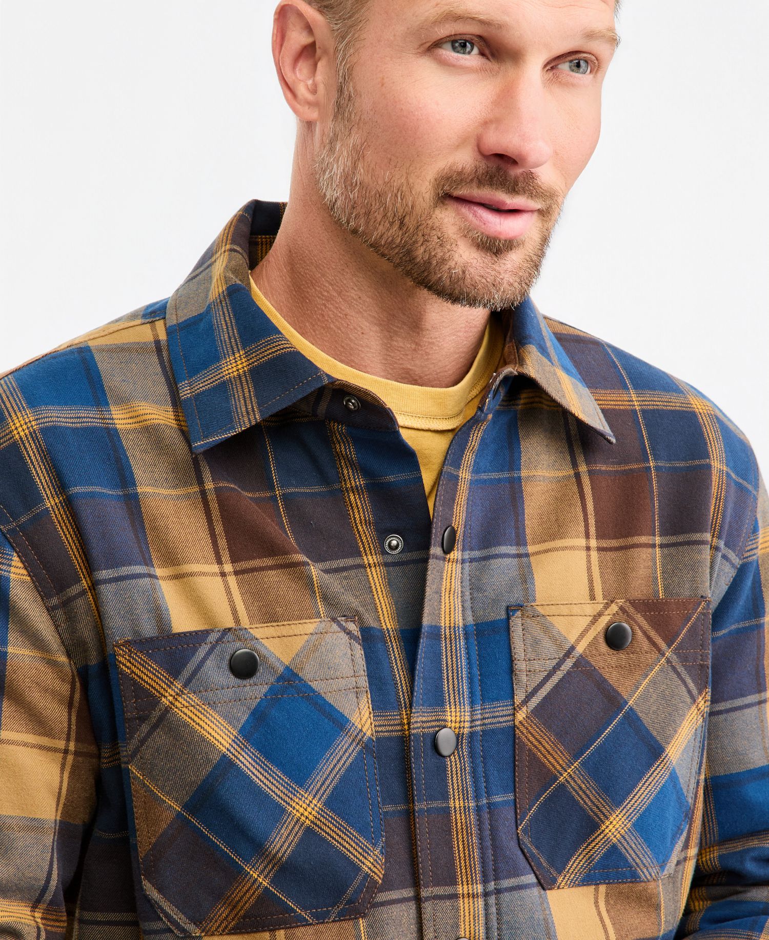 Men's Plaid Regular-Fit Shirt Jacket