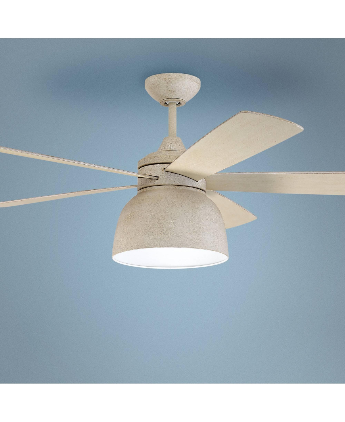 52" Craftmade Ventura Cottage White Led Damp Ceiling Fan with Remote