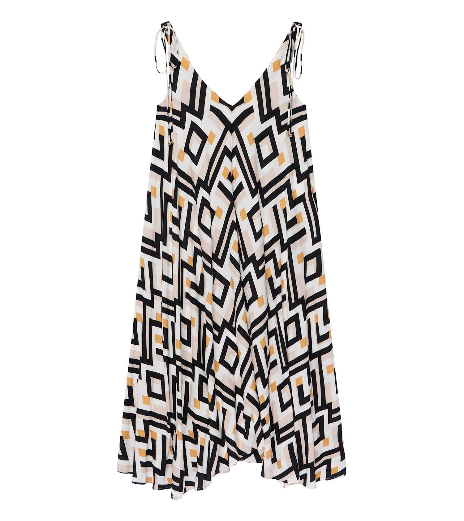 Women's Monaco Geometric V-Neck Maxi Dress