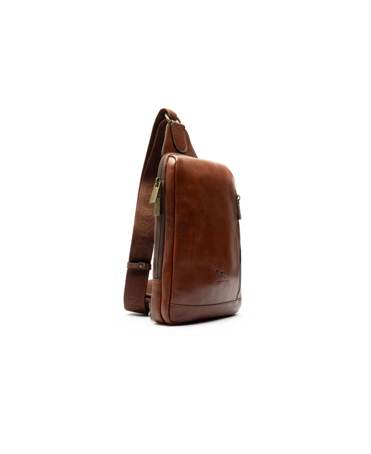 Мужская сумка Rodd & Gunn Lincoln Crossbody Leather Satchel, цвет: Тёмный коньячный — фото 2