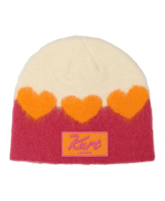 Heart Jacquard Knit Beanie Hat