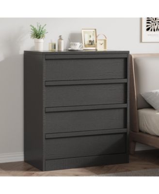 4 Drawer Dresser for Bedroom, 39.3" Tall Wooden Storage Chest with Deep Drawers for Closet, Living Room