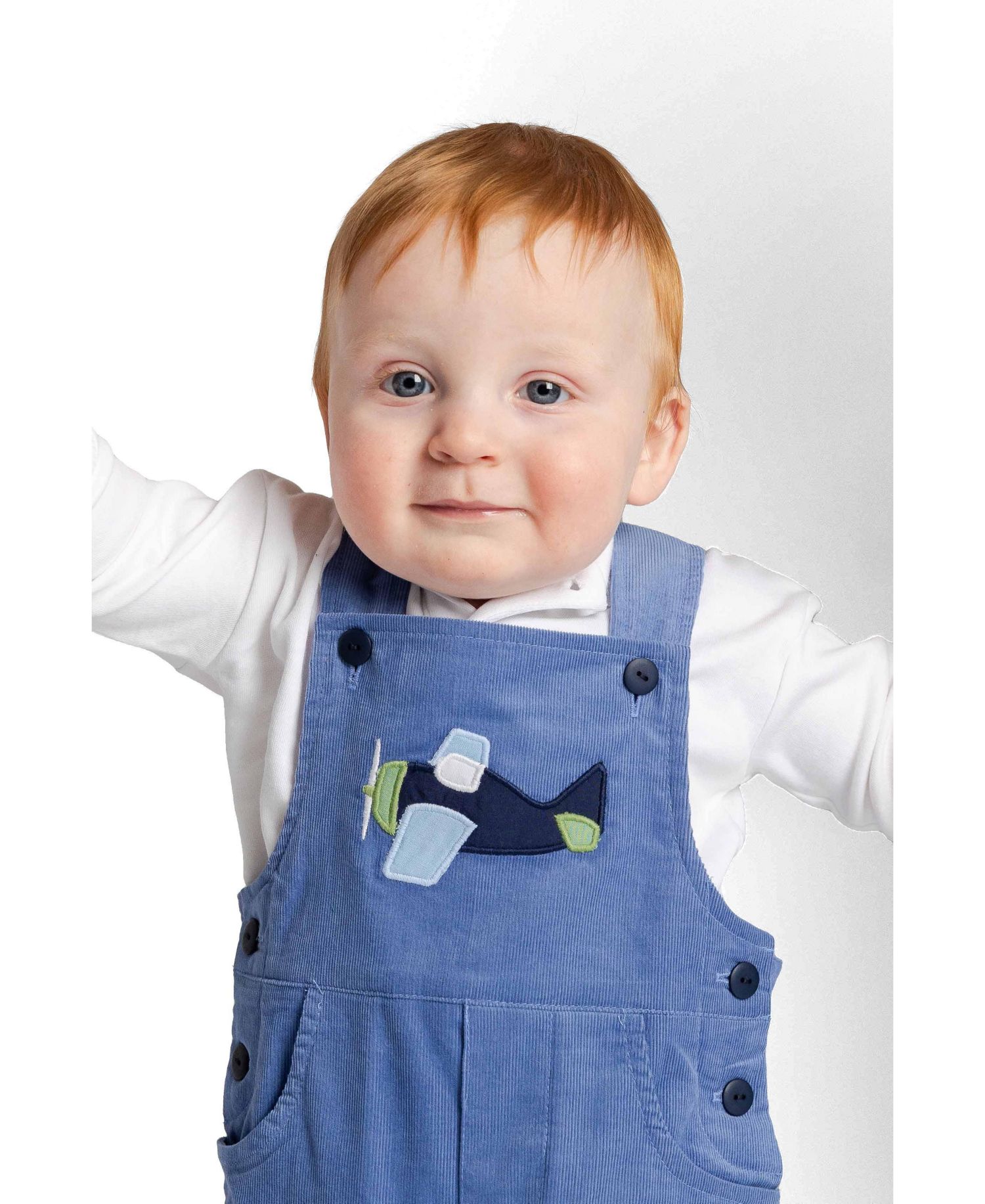 Baby Boy 6M-24M Corduroy Longall with Airplane Jumpsuit