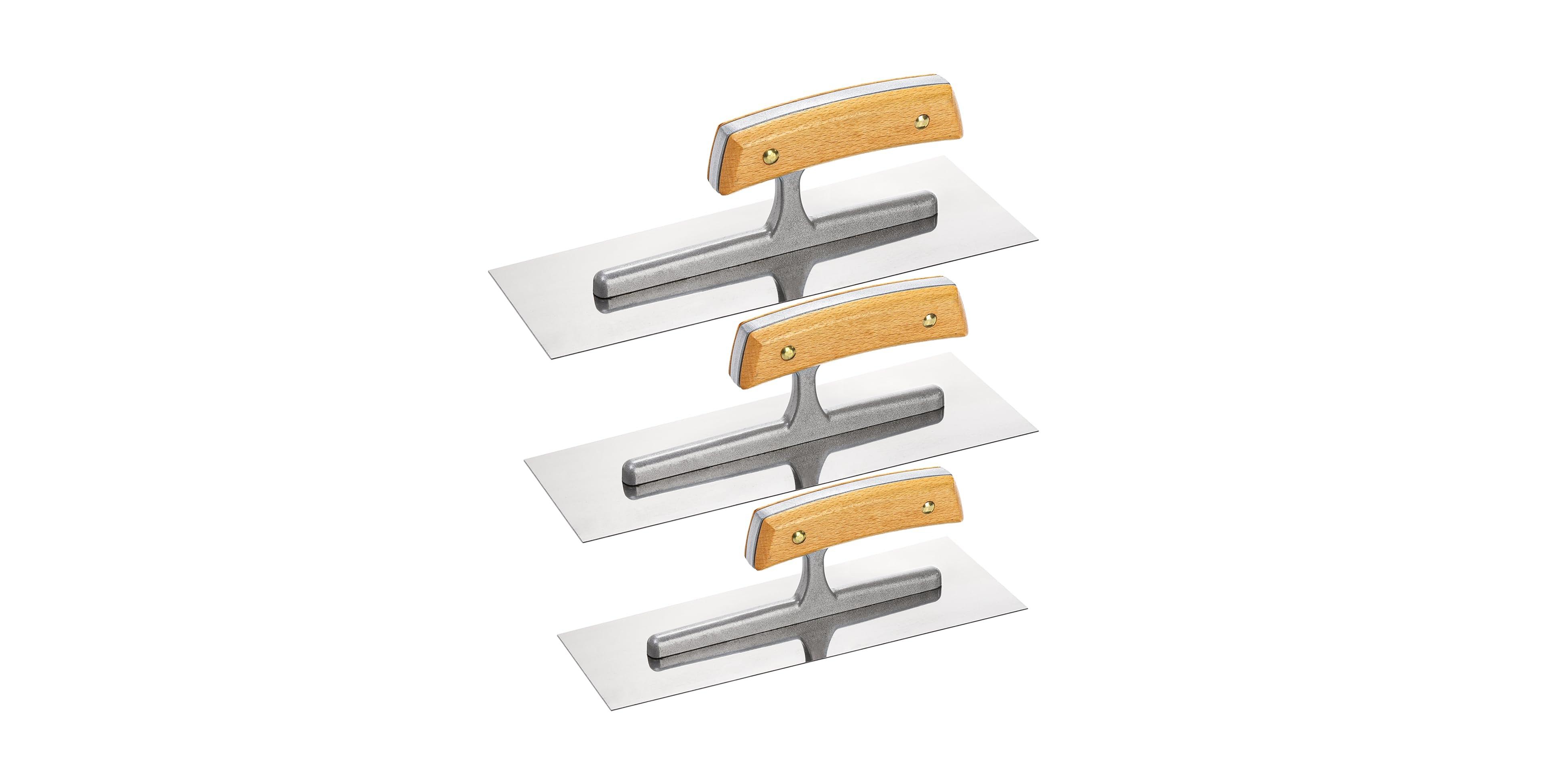 Xdovet Flat Drywall Trowel Stainless Steel Plastering Set Wood Handle