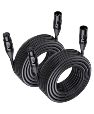 2 Pack XLR Microphone Cables 21 AWG Oxygen Free Copper Balanced Audio Cord