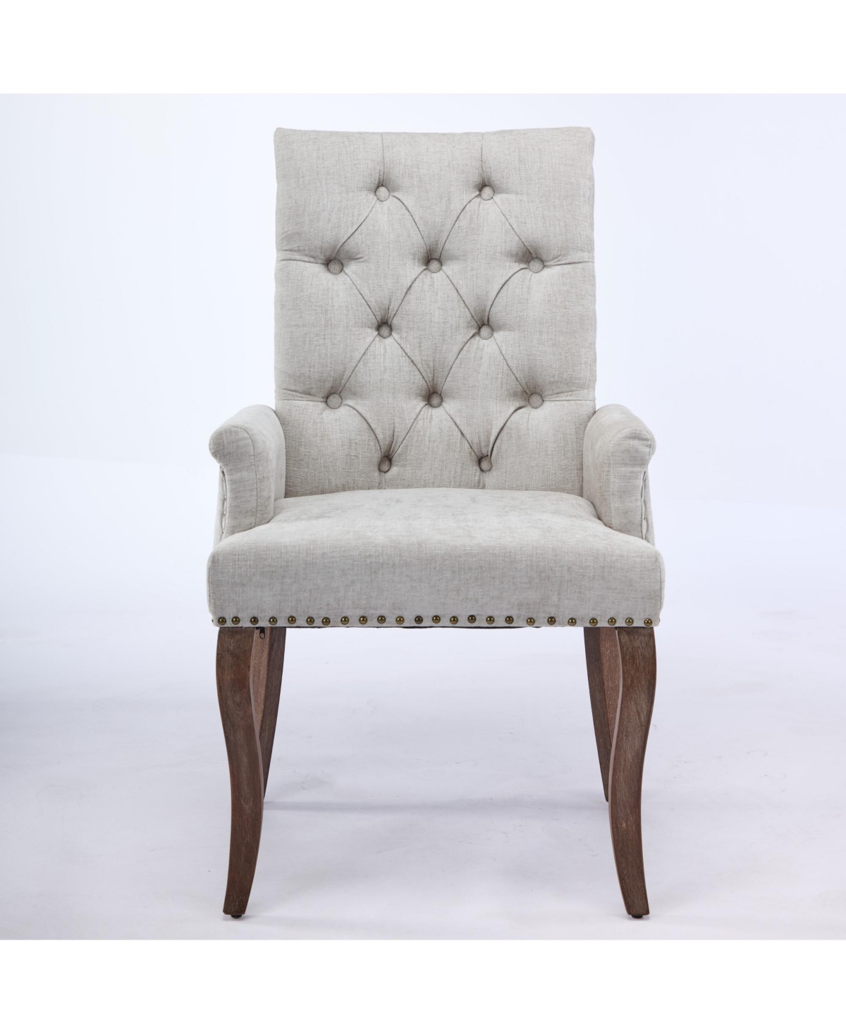 Flynama Upholstered Chenille Arm Dining Chair