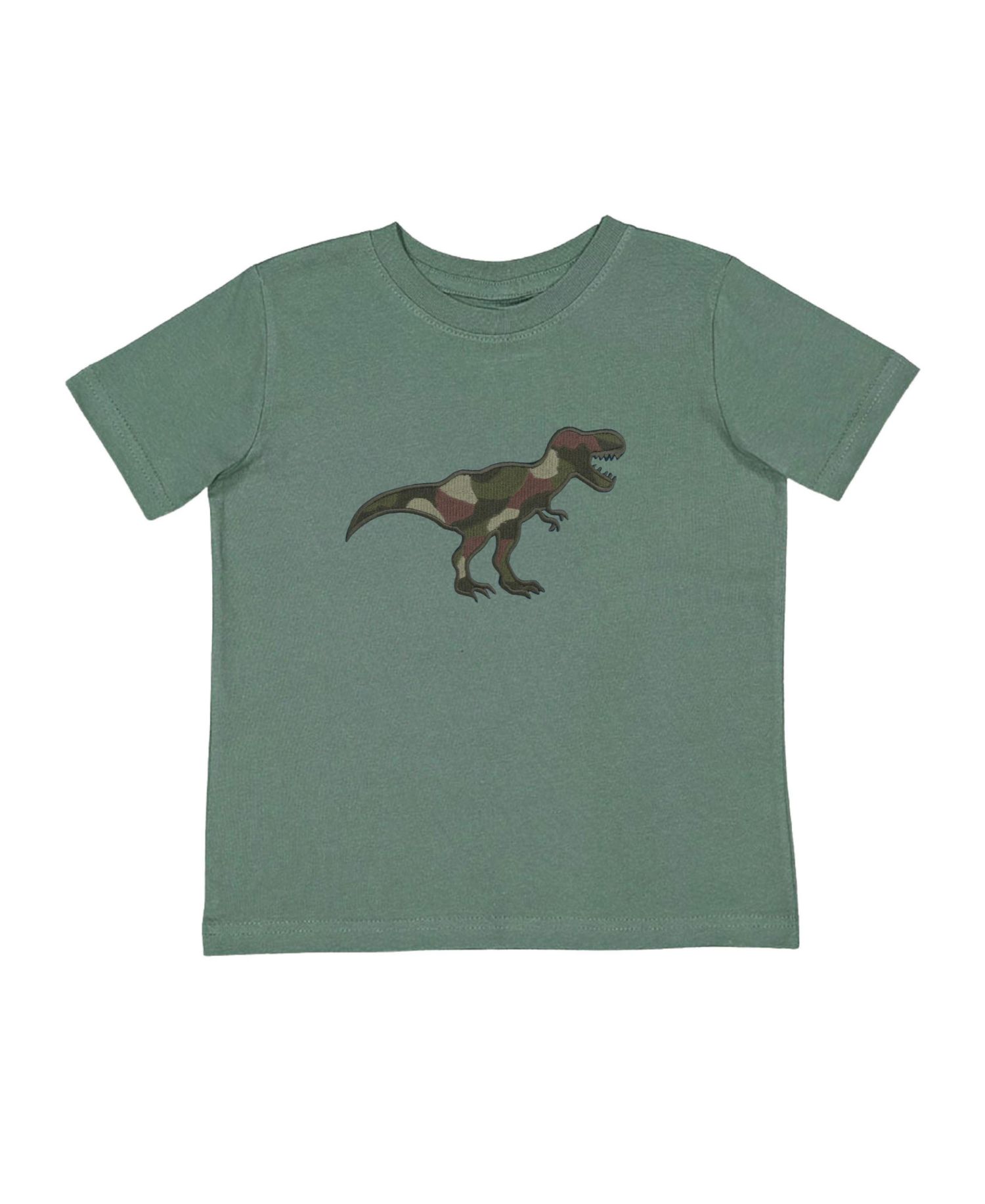 Big Boys Camo Dino Patch Short Sleeve T-Shirt