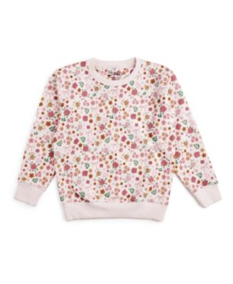 Toddler Girls Berry Floral Sweatshirt
