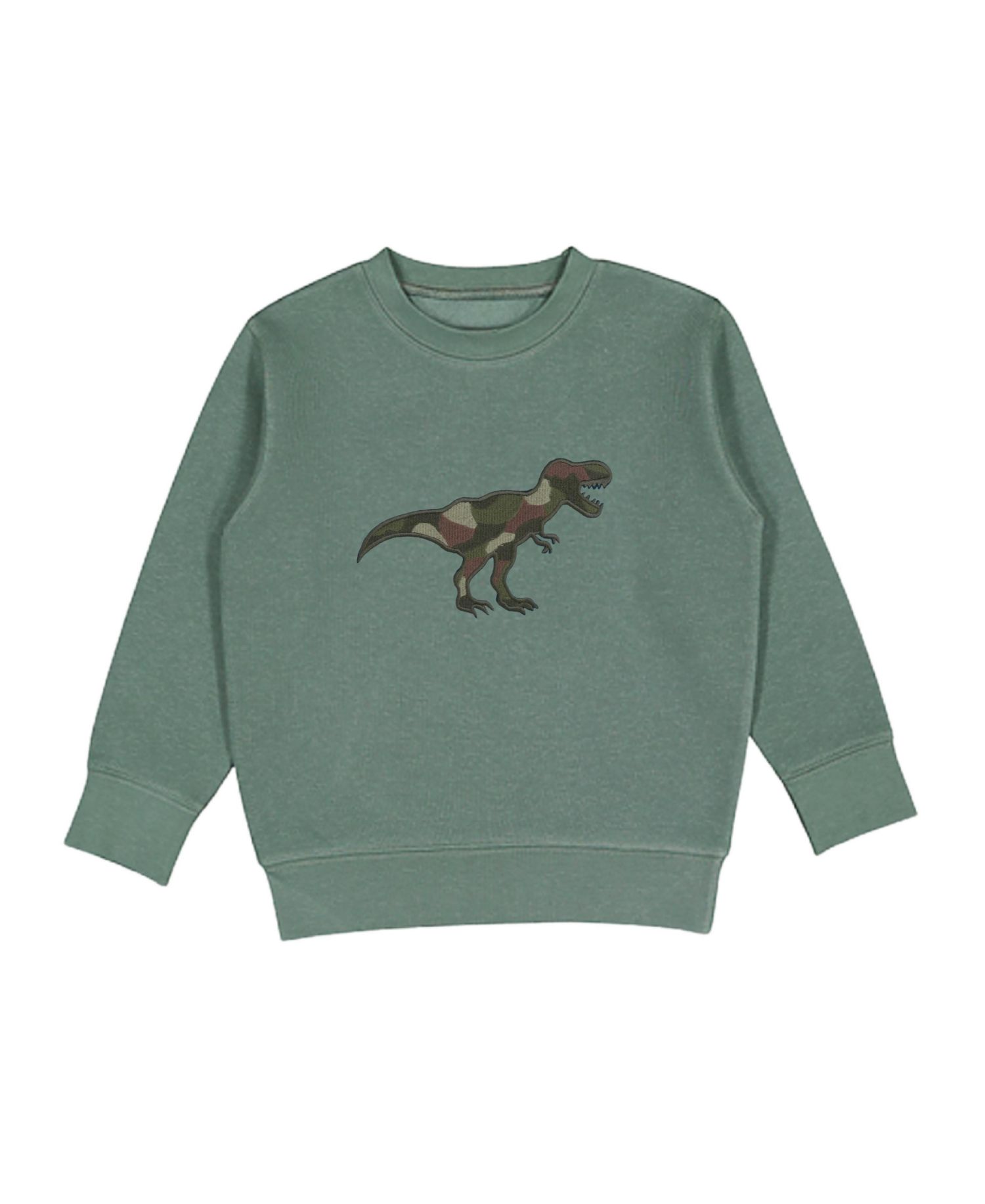 Little Boys Camo Dino Patch Sweatshirt