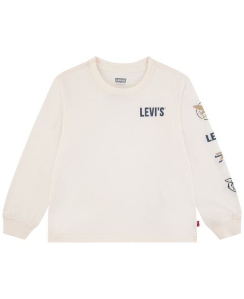 Футболка Levi's Collegiate Icons Long-Sleeve T-Shirt для мальчиков, цвет: Levi's Egret