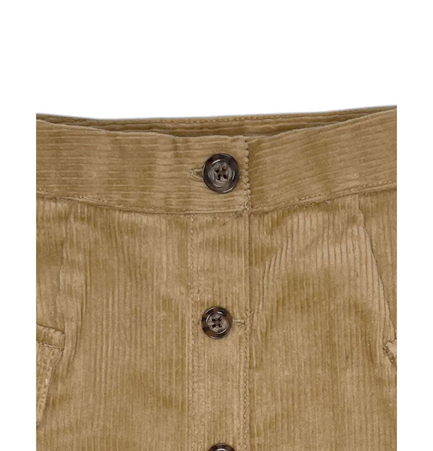 Юбка Hope & Henry Organic Corduroy Button Front для девочек-малышей, цвет: Средний коричневый — фото 2