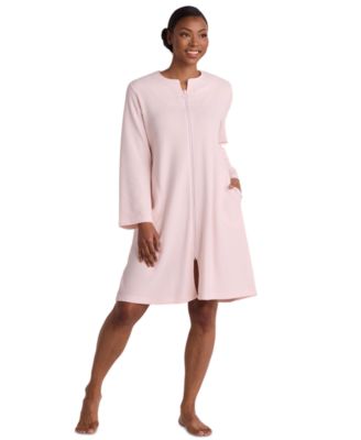 Women's Zip Front Textured Knit Robe
