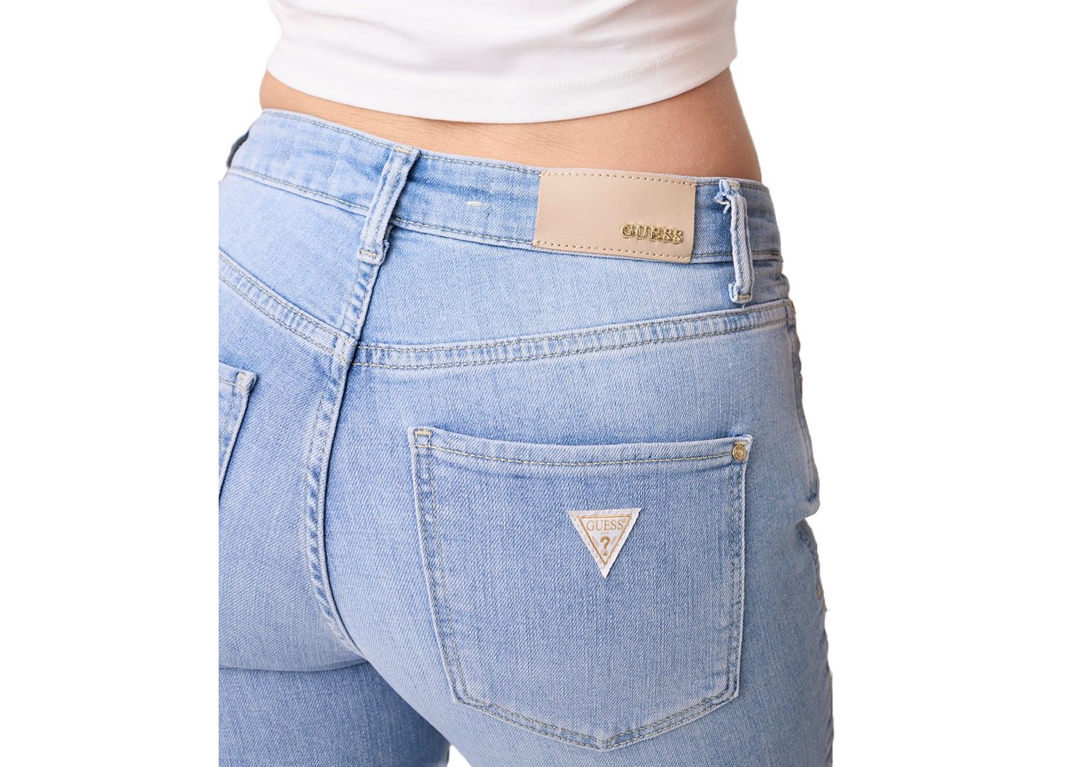 Women's Straight-Leg Mid-Rise Cotton-Blend Denim Jeans