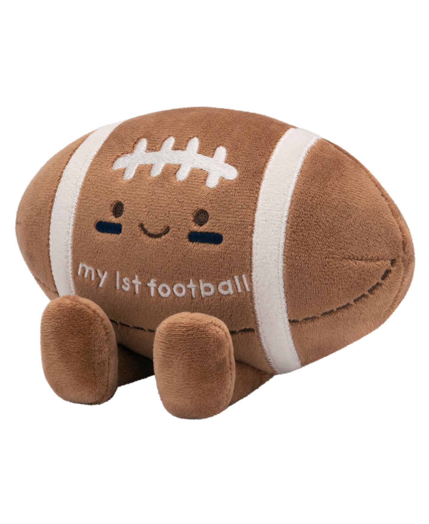 Детская мягкая игрушка Little Me My 1st Football 6.5" Rattle Plush, цвет: Коричневый — фото 3