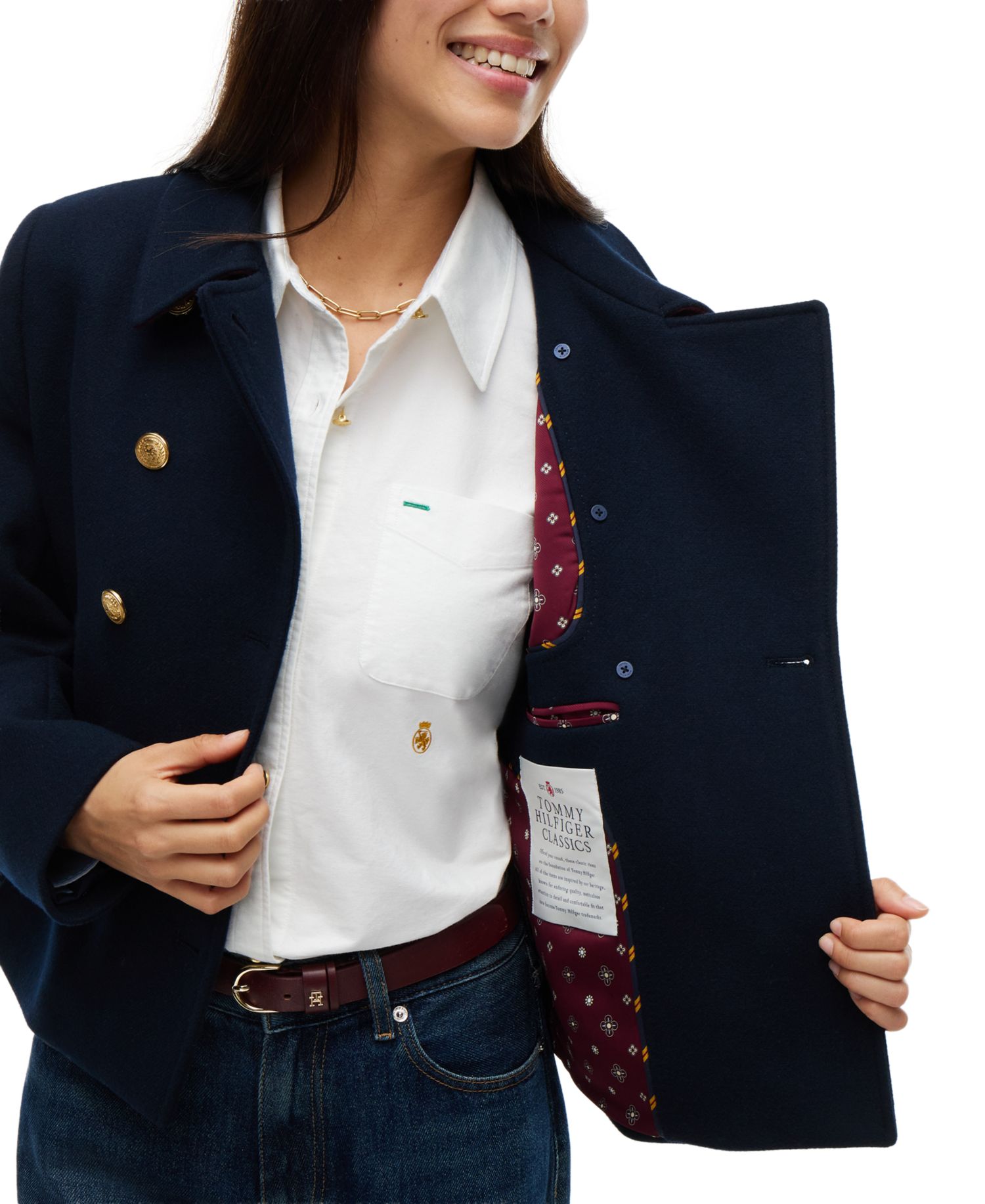 Women's American Icons Double-Breasted Wool-Blend Peacoat