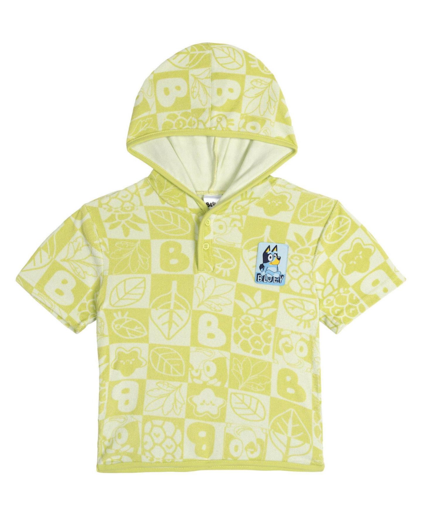 Детский комплект Bluey Baby Boys Loungewear 2-Piece Hooded Tee and Shorts Set, цвет: Зелёный — фото 3
