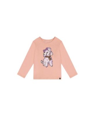 Little and Big Girl 6-12 Long Sleeve Cotton T-Shirt