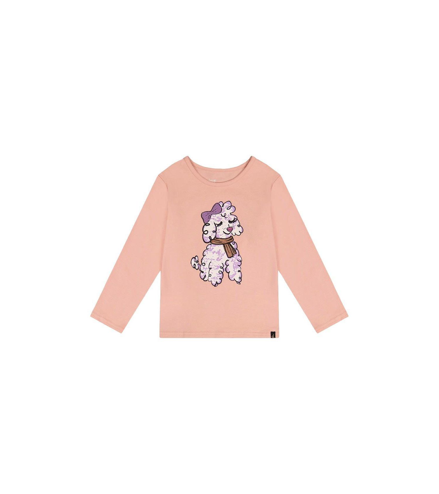Little and Big Girl 6-12 Long Sleeve Cotton T-Shirt