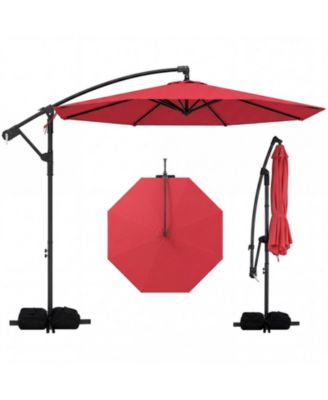 10-Foot Offset Cantilever Patio Umbrella with Included Base