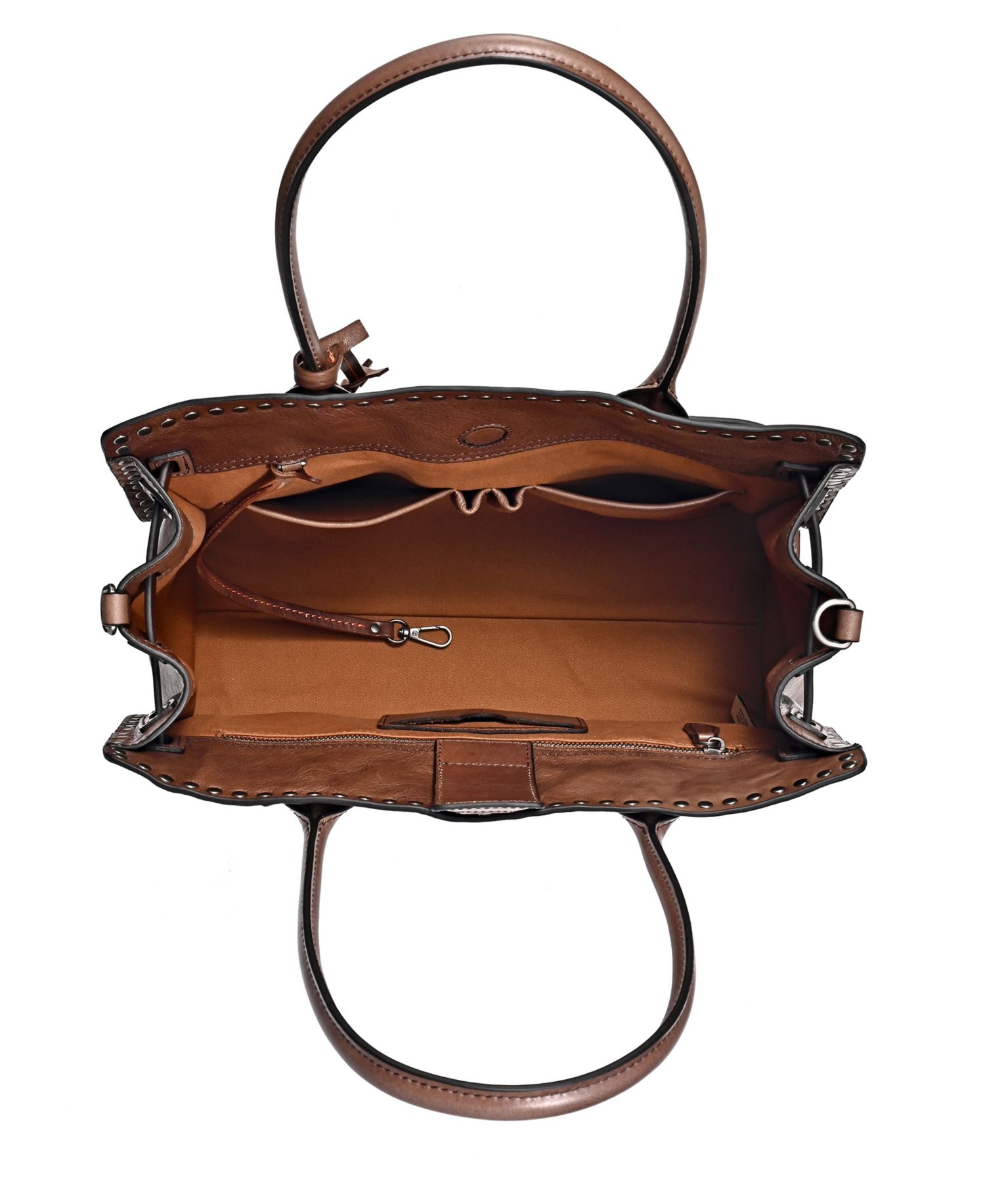 Westland Large Studded Leather Satchel Bag