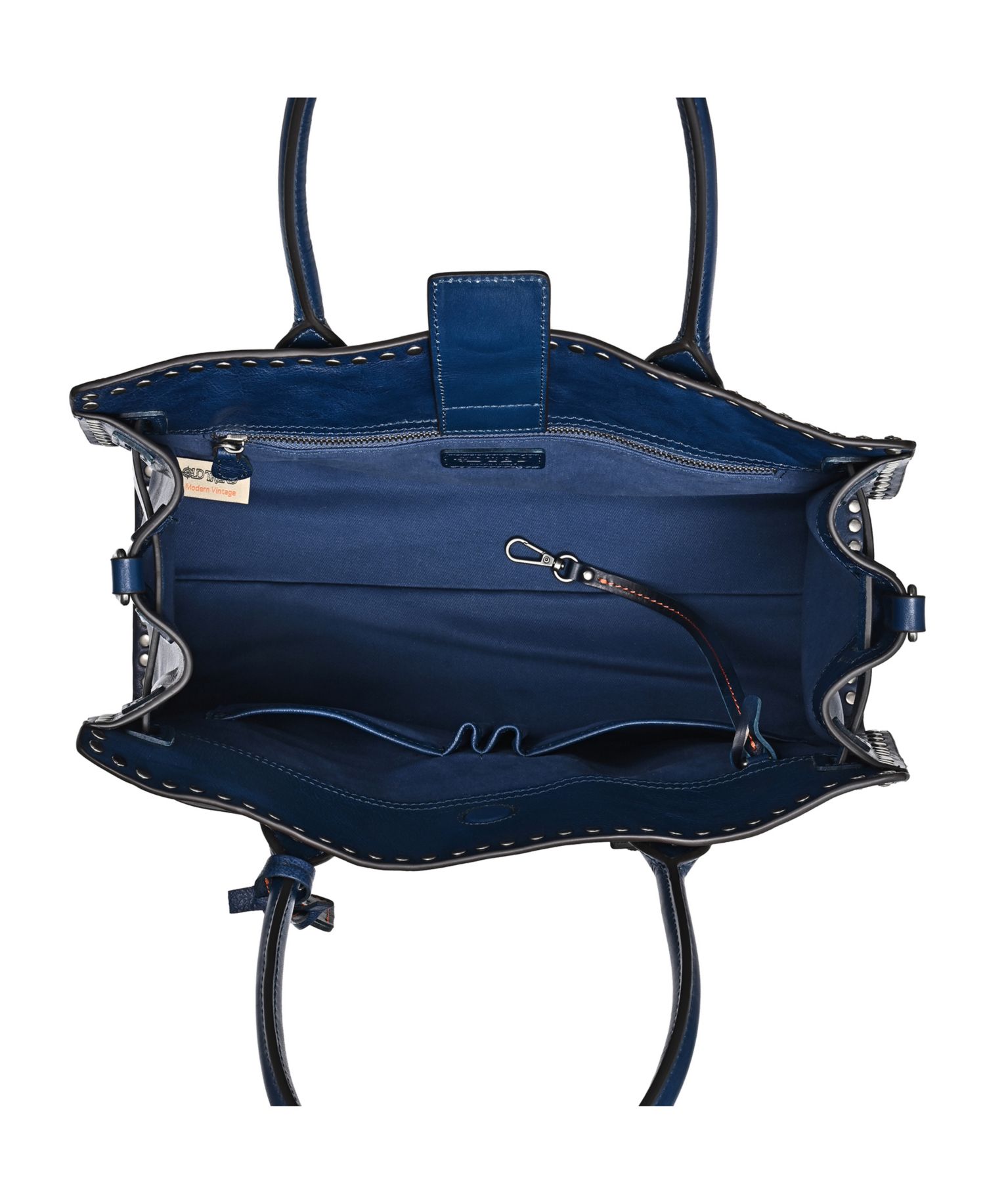 Westland Large Studded Leather Satchel Bag