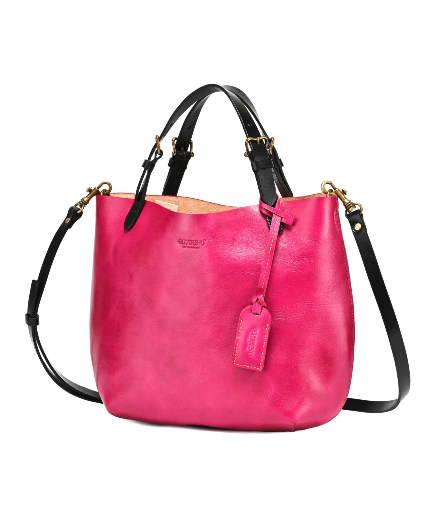 Dip Dye Mini Leather Crossbody Tote Bag