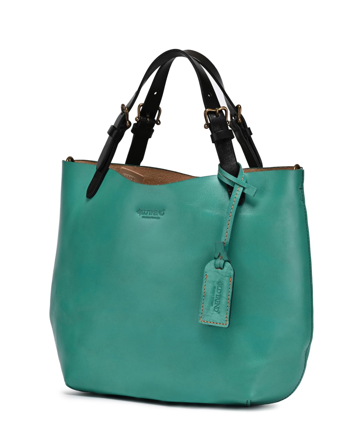 Женская сумка OLD TREND Dip Dye Mini Leather Crossbody, цвет: Аквамариновый — фото 9