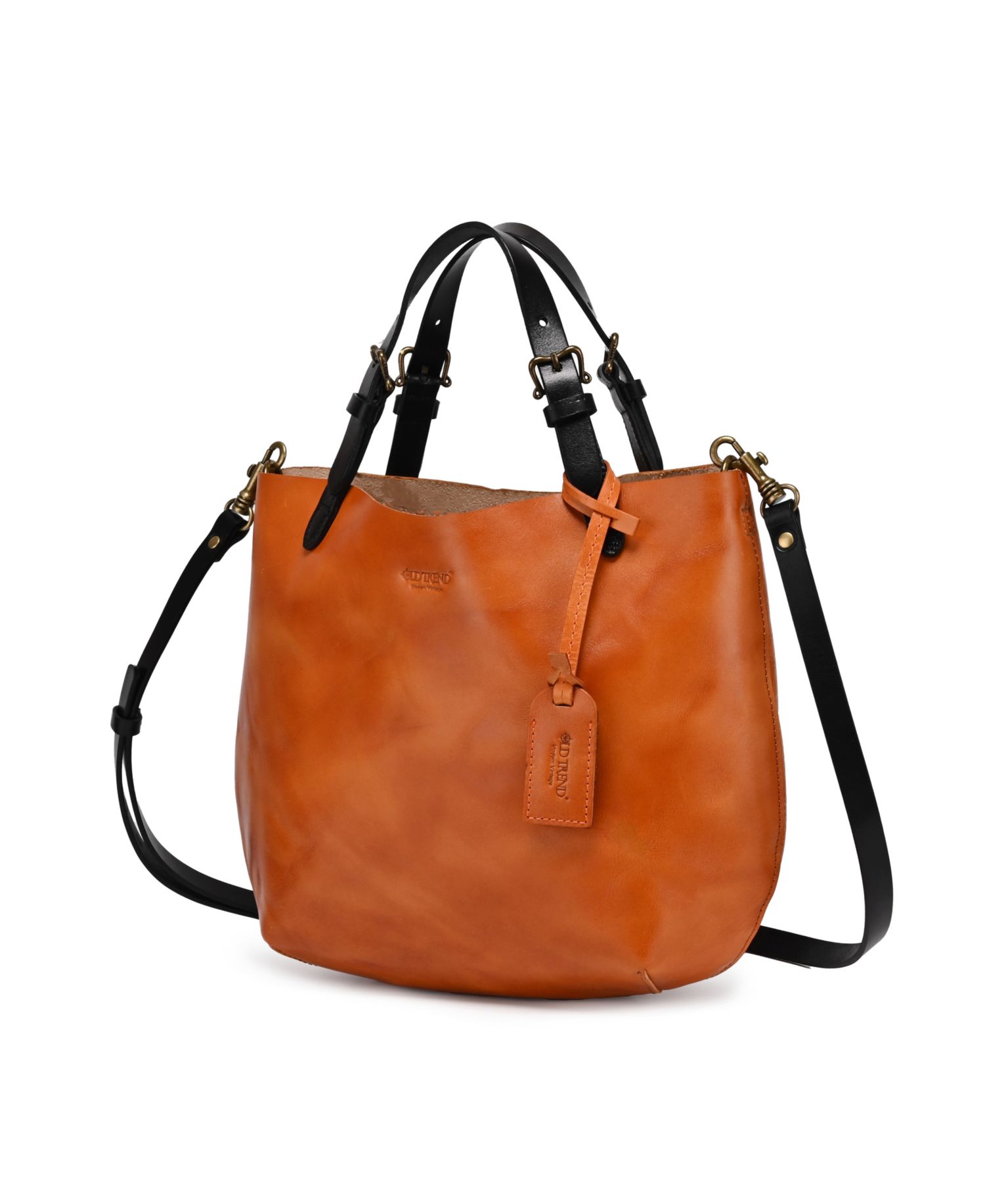 Dip Dye Mini Leather Crossbody Tote Bag