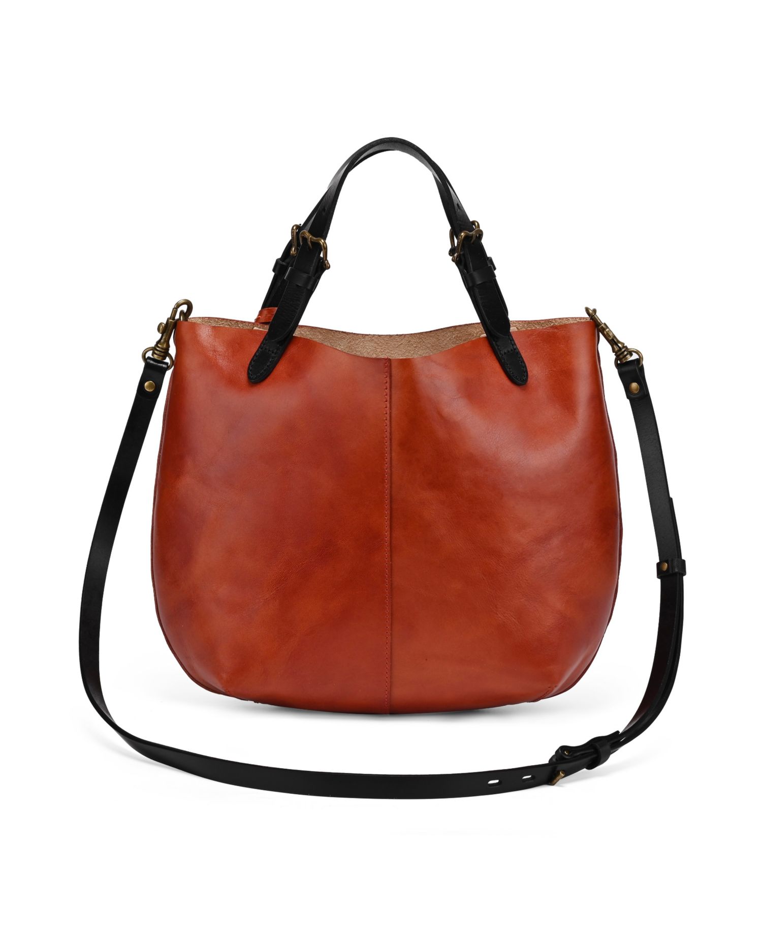 Dip Dye Mini Leather Crossbody Tote Bag