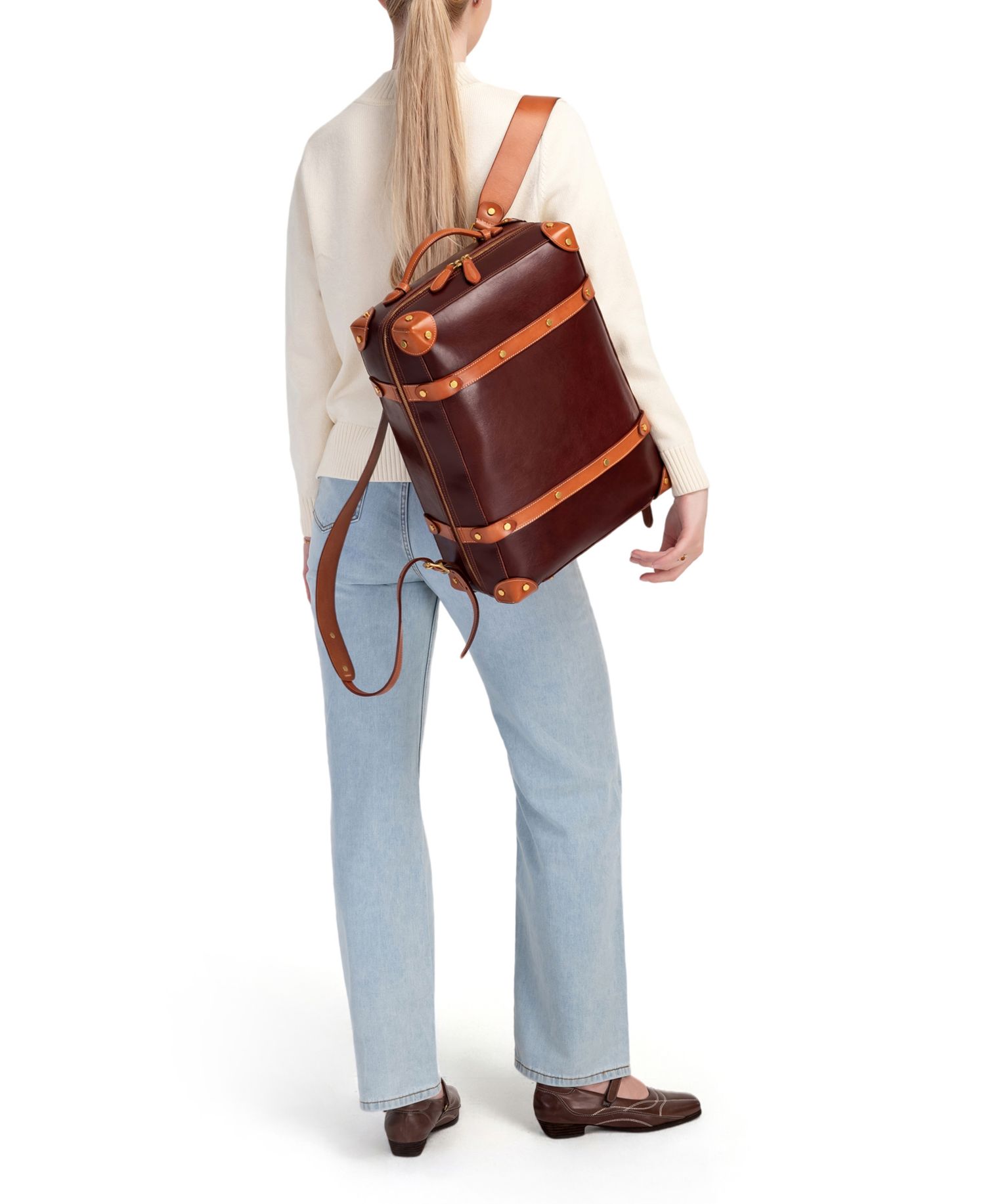 Women's Genuine Leather Speedwell Trunk Backpack
