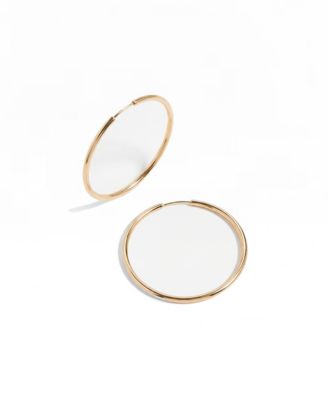Mulberry Hoop Earrings in Brass, 2"
