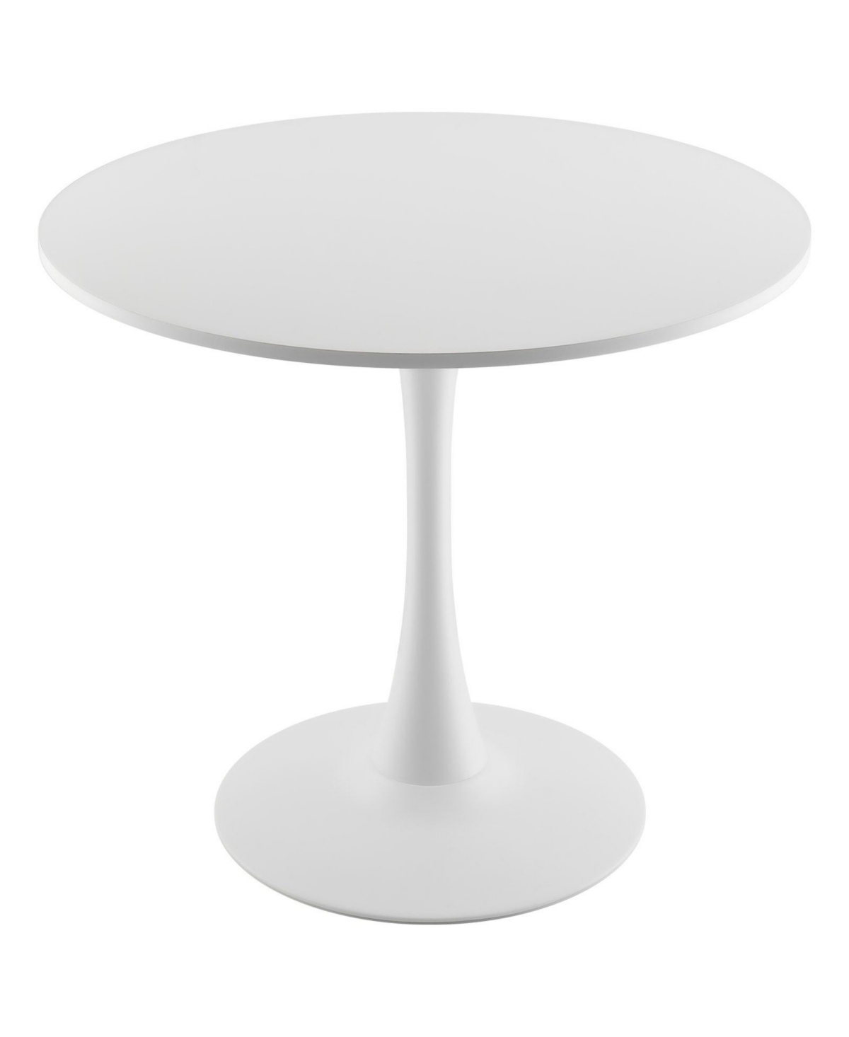 Slickblue Round Wood Dining Table with Pedestal Base for Small Spaces