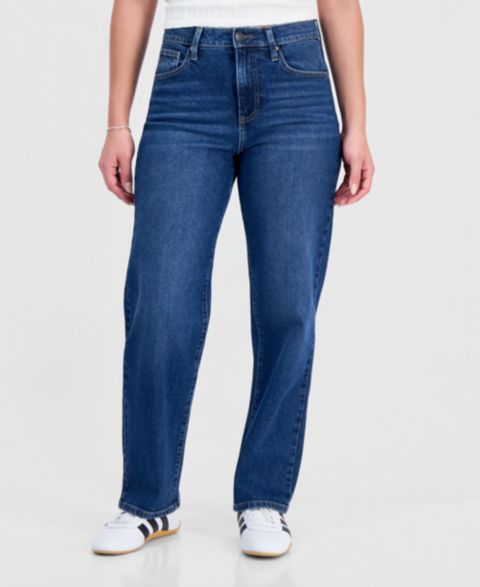 Женские джинсы Celebrity Pink Juniors' Kelly High-Rise Rhinestone Straight-Leg, цвет: Calzona