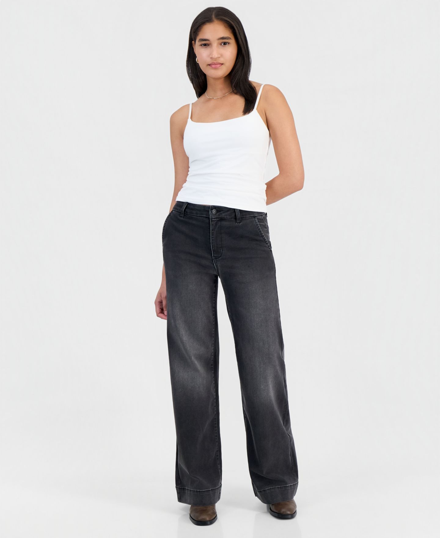 Женские джинсы Celebrity Pink Juniors' High-Rise Wide-Leg Denim, цвет: September Night — фото 11