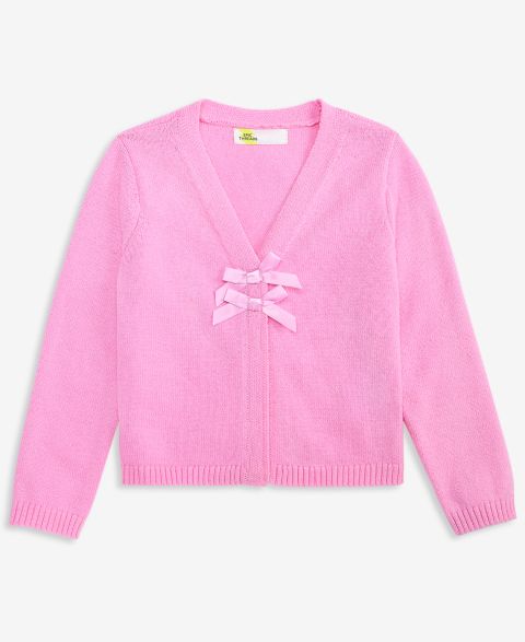 Кардиган Epic Threads Ultrasoft Bow Cardi Long-Sleeve для девочек, цвет: Bonbon