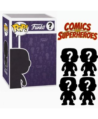 Set of 4 Surprise Mystery Comics and Superheroes Funko Pop Randomly Selected