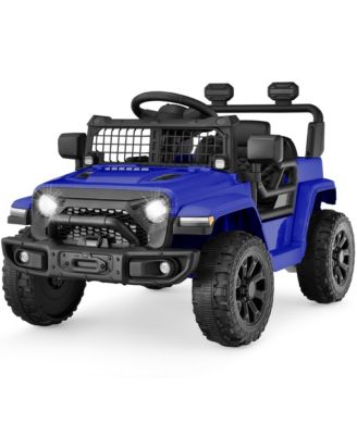 12V Kids Ride On Truck w/ Remote Control, Electric Car for Toddlers 3-5, Safety Harness