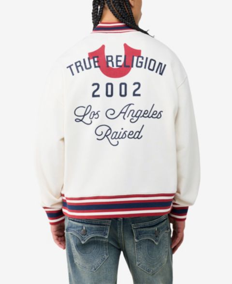Мужской свитшот True Religion Raised In Los Angeles Terry, цвет: Зимний белый