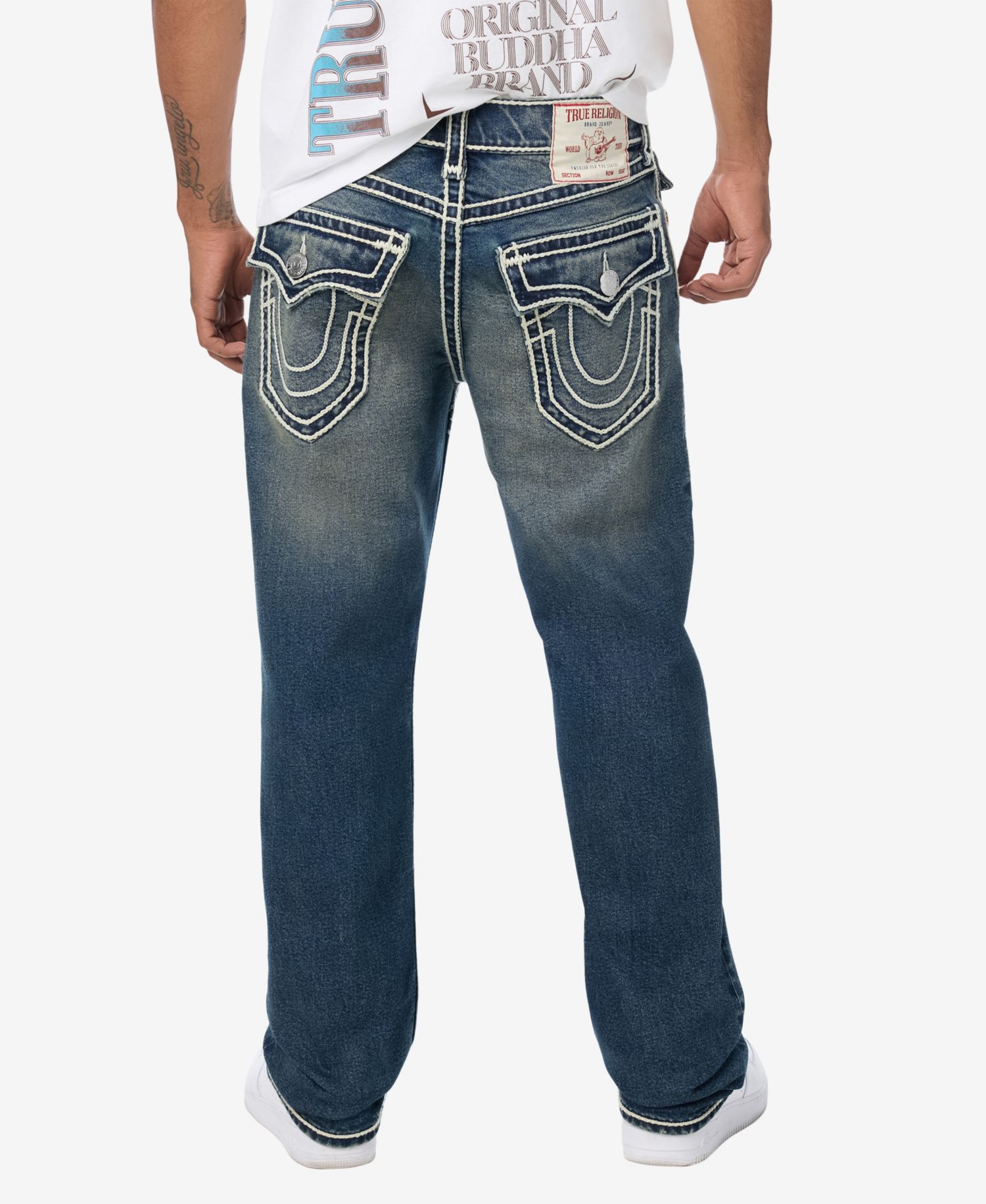 Men's Ricky Rope Stitch Flap Straight Jeans