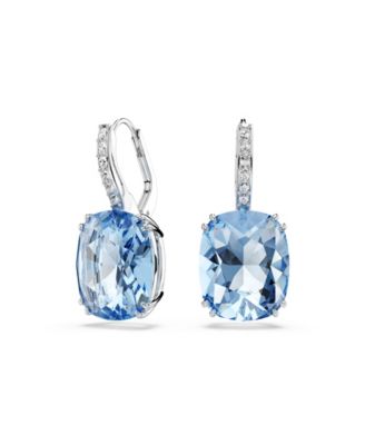 Gold-Tone Plated Colored-Stone Crystal Earrings