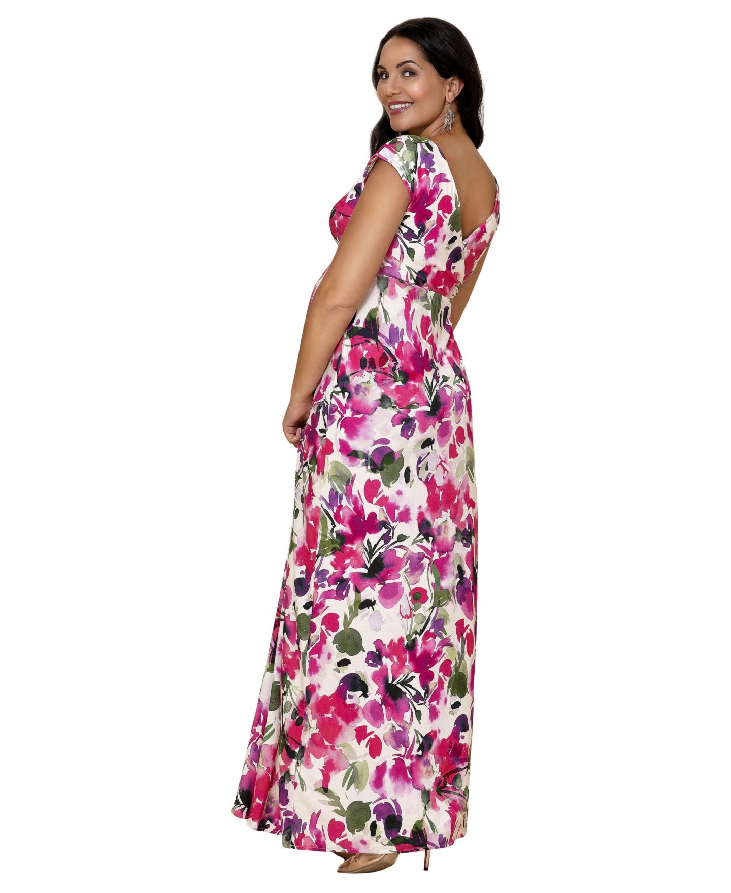 Женское платье Tiffany Rose Maternity Tiffany Rose Alana Maxi, цвет: Fuschia Florals — фото 3
