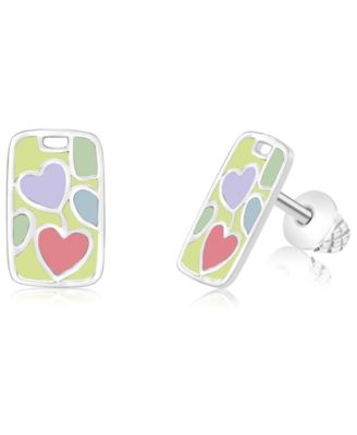 Kids Heart Hypoallergenic Earrings for Girls with Surgical Titanium Screwbacks