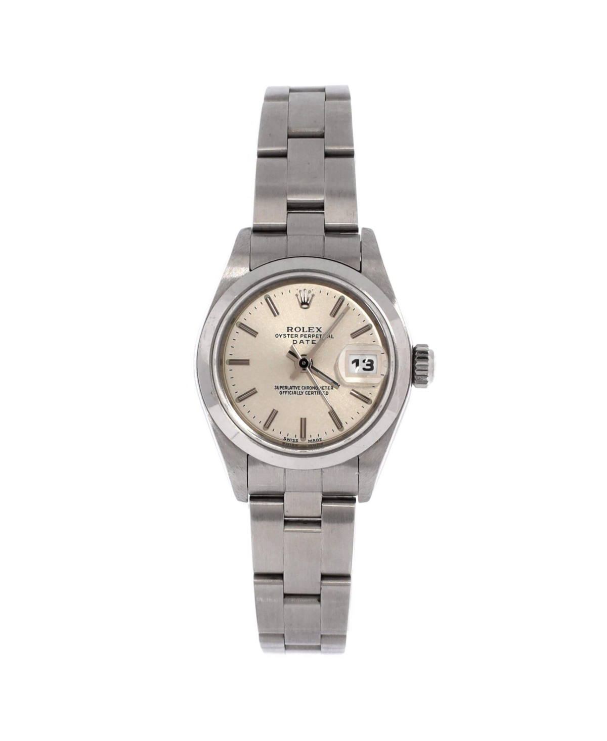 PreOwned Rolex Oyster Perpetual Date Automatic Watch in Stainless Steel 26mm  Dial color silver
