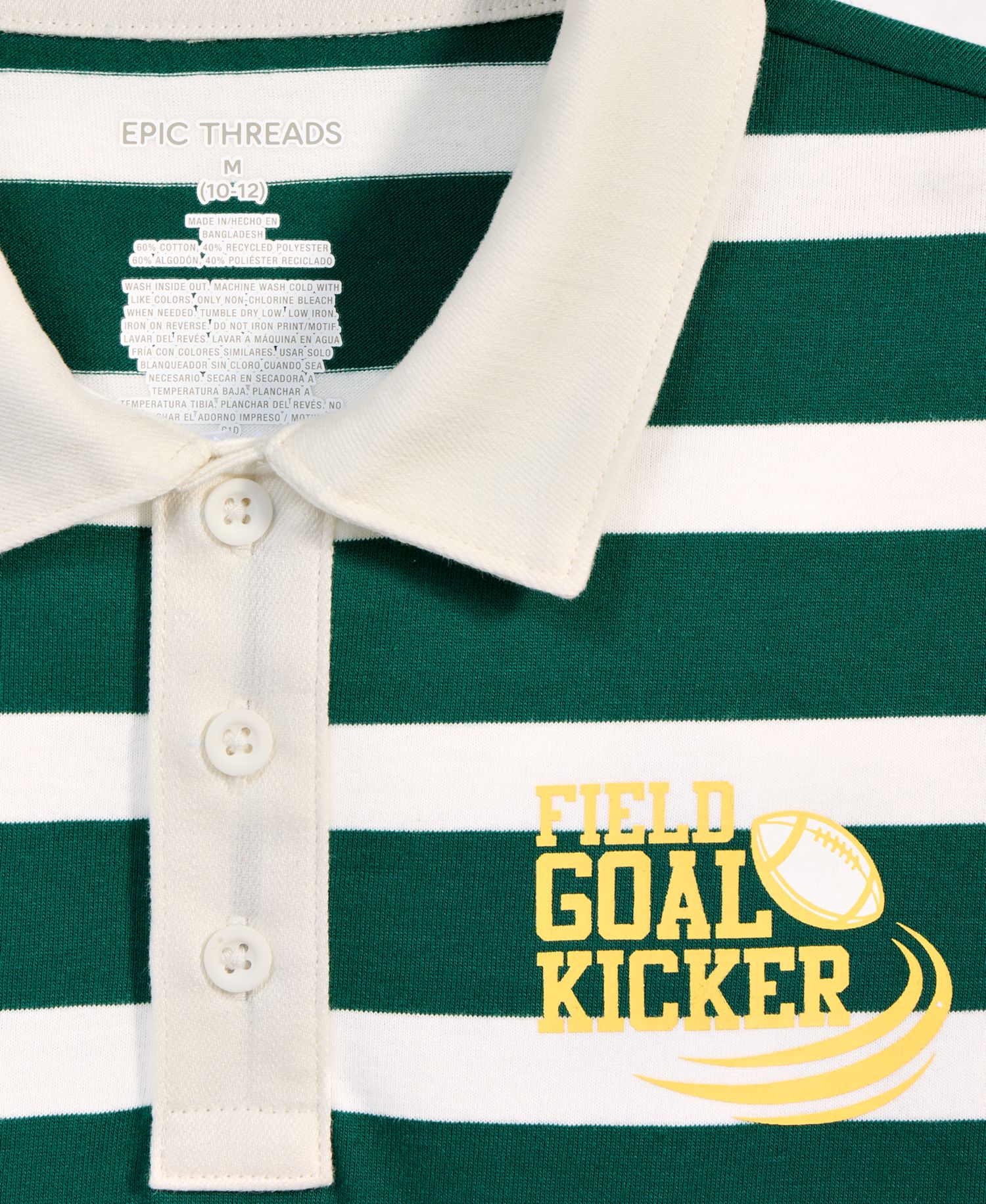 Boys' 4-20 Striped Rugby Long-Sleeve Polo Shirt