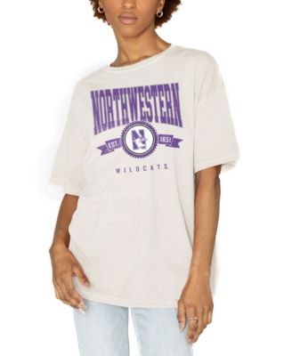 Women's White Northwestern Wildcats Get Goin' Oversized T-Shirt