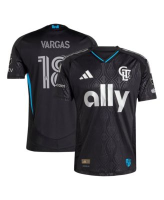 Men's Kerwin Vargas Black Charlotte FC 2025 Fortress Kit On-Field Authentic Jersey