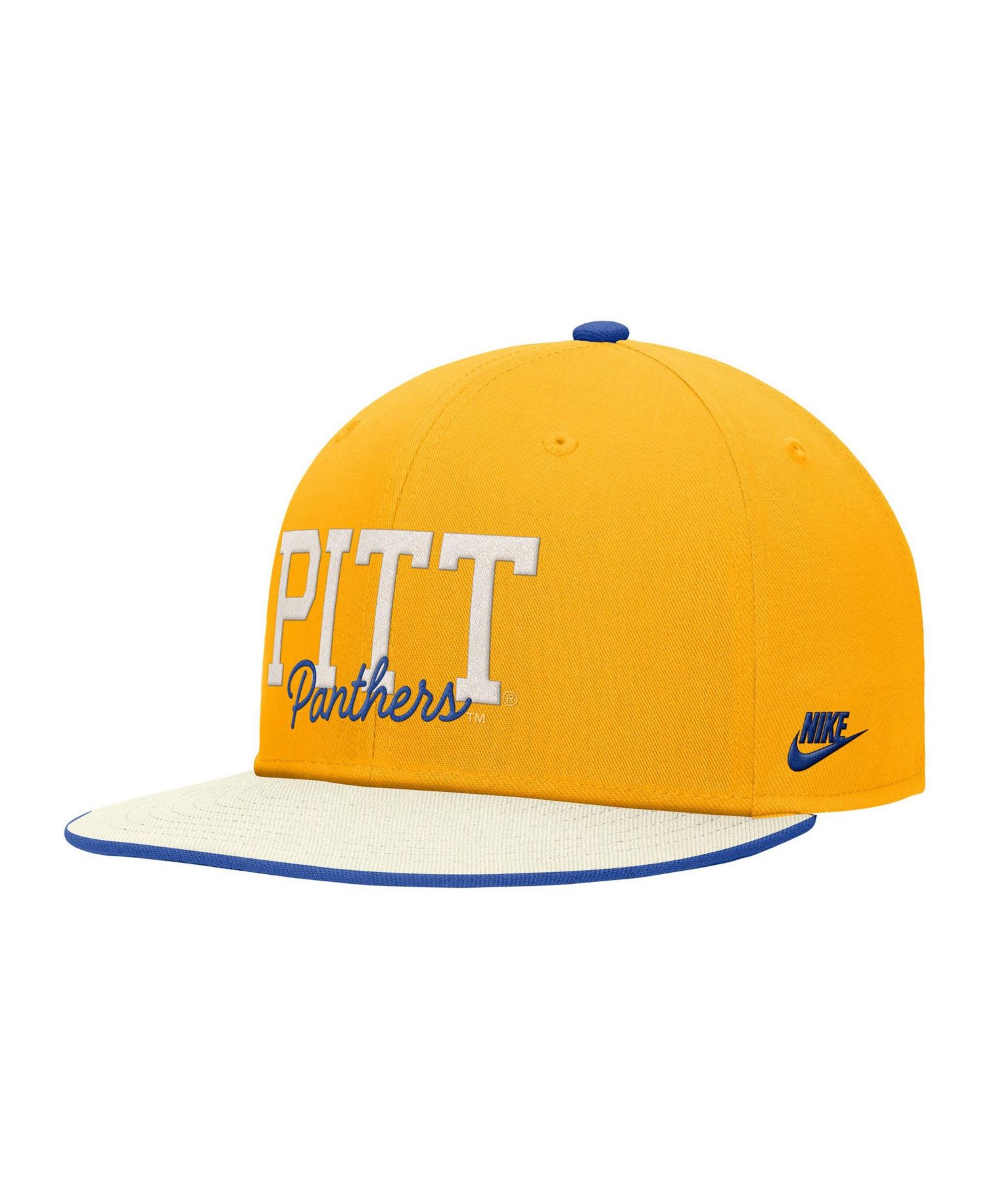 Men's Gold Pitt Panthers Vintage Script Pro Dri-FIT Snapback Hat