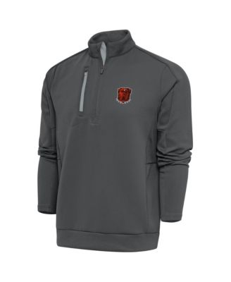 Men's Pewter Cleveland Browns Generation Quarter-Zip Pullover Sweatshirt