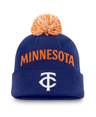 Men's Royal Minnesota Twins Peak Cuffed Knit Hat with Pom